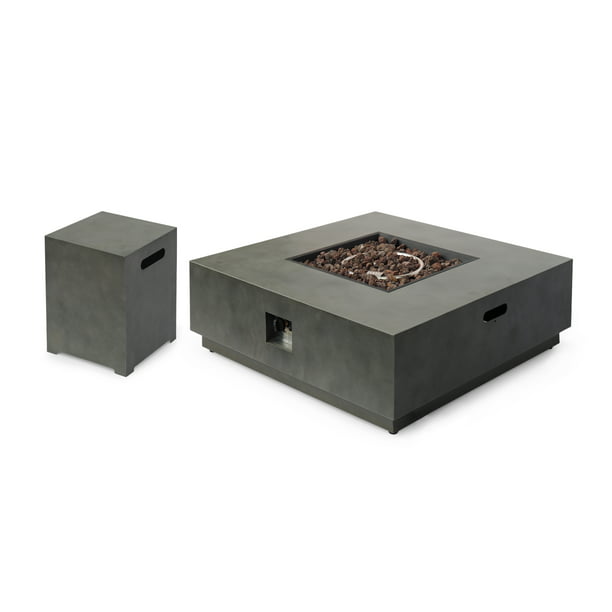 Jefferson Outdoor 40 Inch Square Fire, Threshold Tabletop Fire Pit