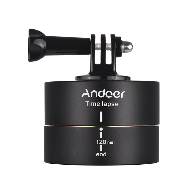 Cabeza de bola Andoer 120 minutos 360 grados Panorámica Auto Rotación Lapso de tiempo Trípode Estabilizador panorámico para GoPro Hero6 5 4 3 3+ para cámara DSDC liviana con cámara DSDC para iPhone Sm Andoer Cabeza de bola