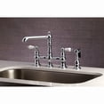 thumbnail image 4 of Kingston Brass Cc60l Vintage 1.2 GPM Widespread Bathroom Faucet - Nickel, 4 of 5