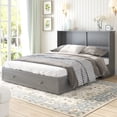thumbnail image 3 of ZAFLY Murphy Bed Cabinet with USB Charging Station, Murphy Cube Cabinet Chest Bed with Drawer & Folding Mattress, Queen Size Bed for Living Room/Bedroom/Studio - Grey, 3 of 8