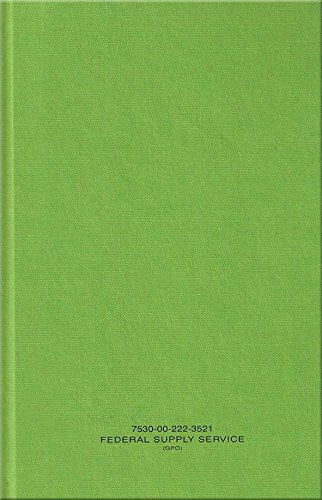 Green Military Log Book Record Book Memorandum Book 5 1 2 X 8 Green