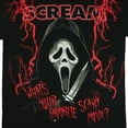 thumbnail image 3 of Ghost Face T-Shirt Men's What's Your Favorite Scary Movie Graphic Tee, 3 of 5