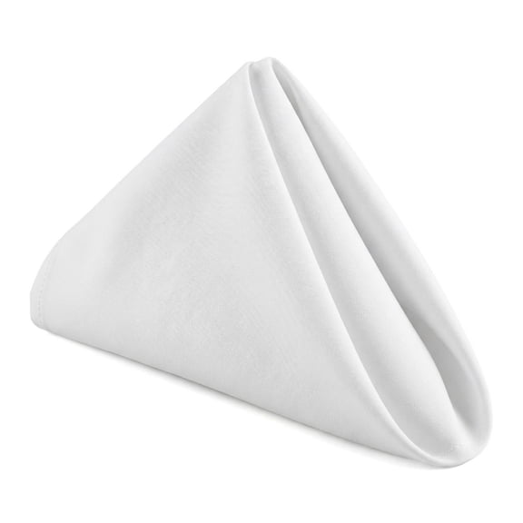 12-Pack Cloth Napkins, Cotton Washable and Reusable - Ideal for Restaurant, Weddings, Events, Parties, Dining Table White 17x17inch