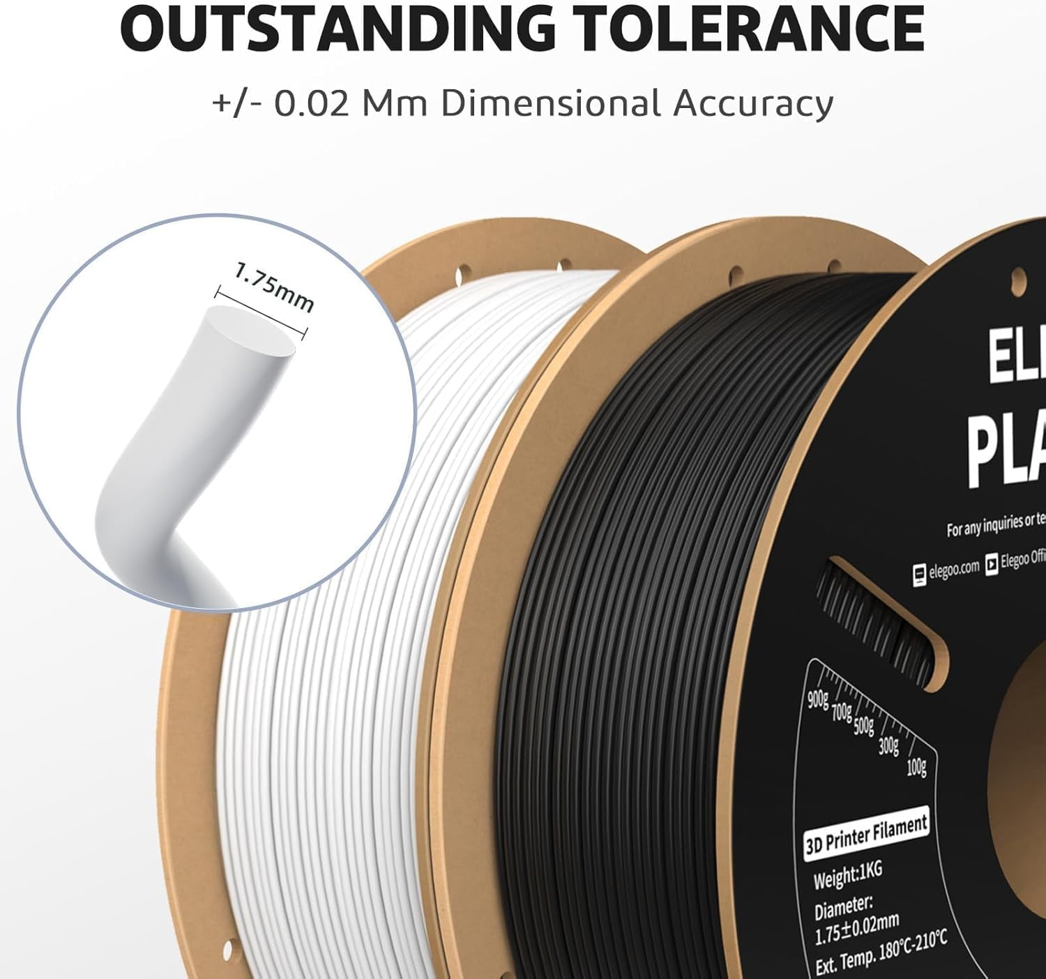 PLA PRO Filament 1.75mm Gray 1KG, 30-250mm/s Printing Speed Improved Rigidity 3D Printer Filament Dimensional Accuracy +/- 0.02mm, 1kg Spool (2.2lbs)