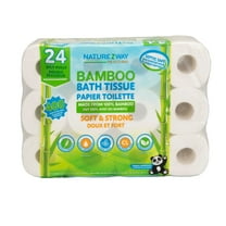 NATUREZWAY Bamboo 2-Ply Toilet Paper (24 Rolls) | for Cafeterias & Clinics