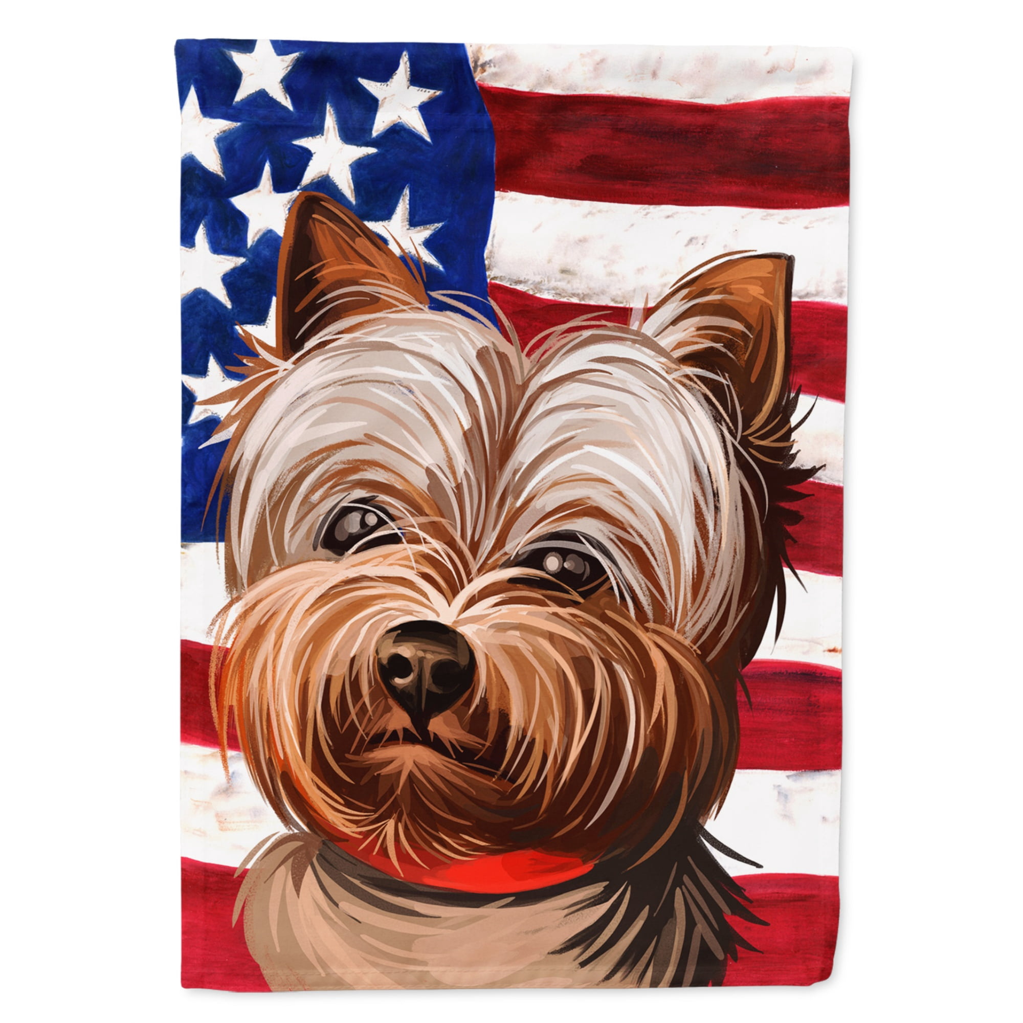 Yorkshire Terrier American Flag Garden Flag