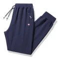 thumbnail image 1 of Pantalones deportivos de algodón para hombre, chándal de cintura elástica, holgado, para gimnasio, Otoño, M- 8XL, 1 of 5
