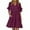 Wine new2, variant on qolati Summer Dresses for Women 2025 Trendy Ruffle Short Sleeve V Neck A Line Tiered Flowy Sundress Loose Casual Mini Beach Dress with Pockets