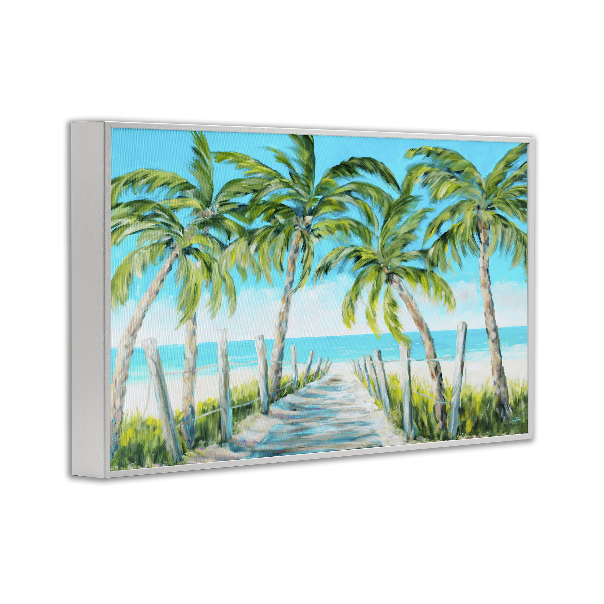 Stupell Industries The Path To Paradise White Framed Giclee Art, design by Julie DeRice