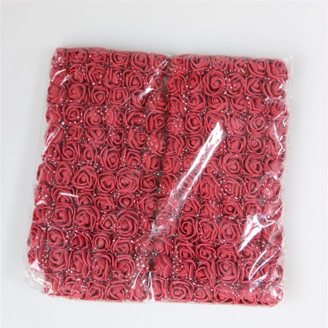 Cabeza de flor de espuma pequeña rosa artificial caja de dulces accesorios flor artificial