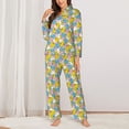 thumbnail image 2 of Fotbe Colorful Duck Pattern Long Sleeve Pajama Set for Women,Sleepwear Set,2-piece Loungewear Set,Soft PJs Comfy Nightwear with Pockets -Medium, 2 of 7