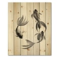thumbnail image 3 of Designart 'Black and White Vintage Fish III' Nautical & Coastal Print on Natural Pine Wood, 3 of 5