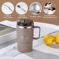 thumbnail image 3 of 304 Stainless Steel Double-Layer Insulated Mug - Large Capacity Cup with Handle, Heat Resistant Anti-Scald Portable Mug, Durable Water Cup for Home Office Travel & Daily Hydration Needs, 6*4in, A, 3 of 8