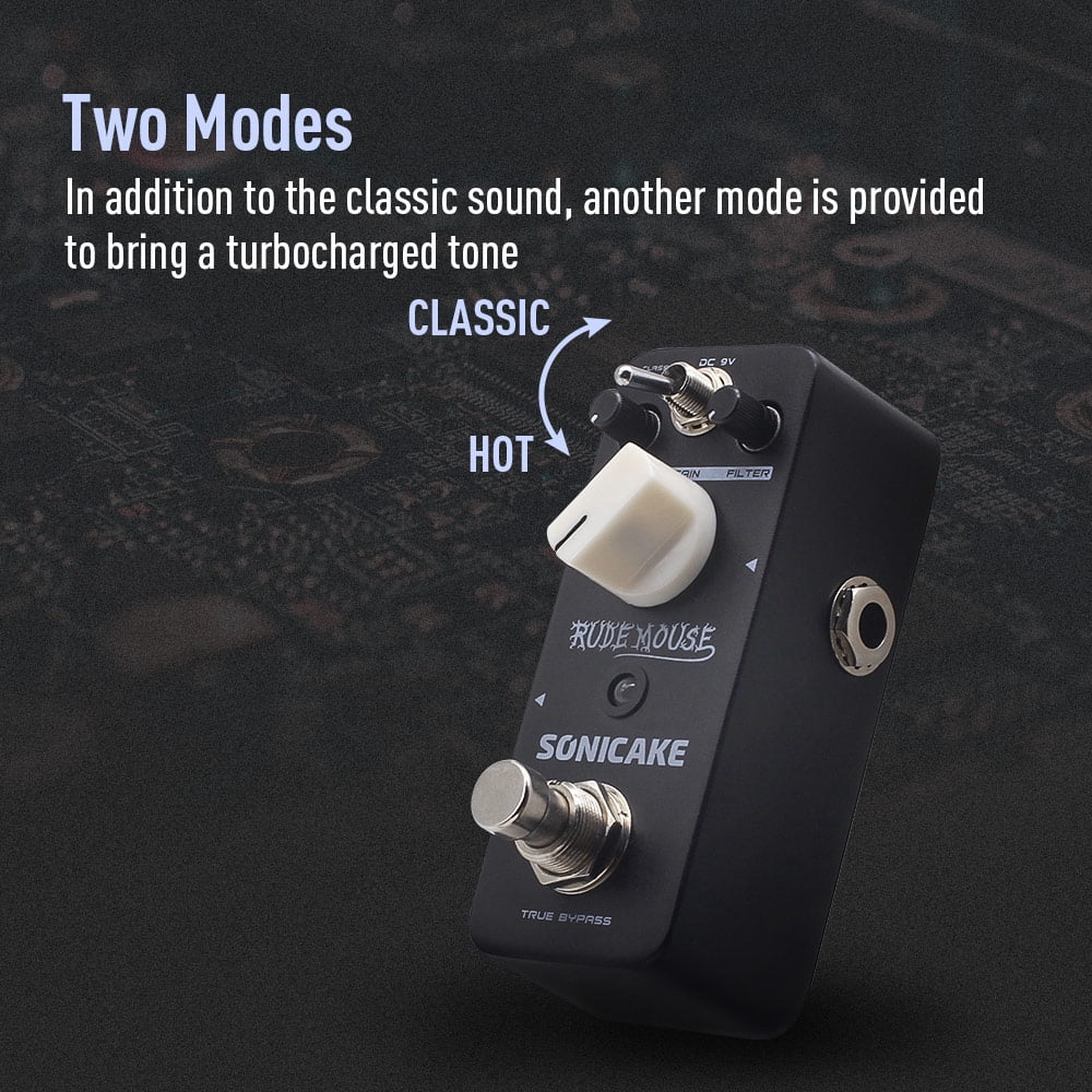 SONICAKE Underground Overdrive Distortion Fuzz Guitar Effects Pedal Rude Mouse