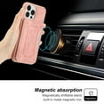 thumbnail image 4 of ELEHOLD Magnetic Wallet Case for iPhone 14 Pro 6.1",PU Leather Card Slots Stand Function Shockproof  Multi-Functional Purse Case with Wrist Strap,Pink, 4 of 8