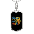 thumbnail image 5 of Blessed to be Called Mother Flowers  Mom Stainless Steel or 18k Gold Premium Swivel Dog Tag Keychain, 5 of 16