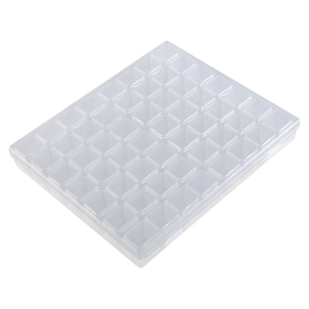 Caja de almacenamiento desmontable de 56 rejillas, organizador de adornos para uñas, contenedor para uñas postizas