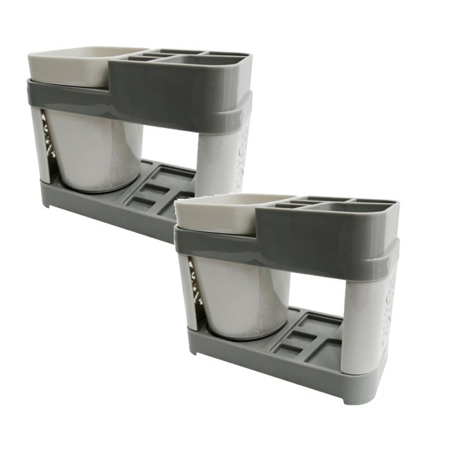 Oleegame 2PC Spoon And Lid Rest Toilet Cup Toothbrush Holder Set Creative Family Couple Teeth Cup White