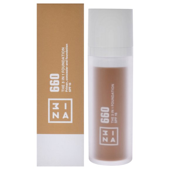 La base 3 en 1 SPF 15 - 660 de 3Ina para mujeres - Base de 1,01 oz