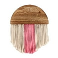 thumbnail image 1 of Modern Minimalist Fringed Tapestry Handmade Bohemian Living Room Decorated Semi-round Wood Tapestry, 1 of 4