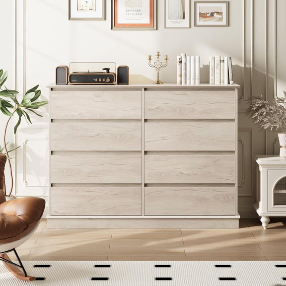 Modern 8-Drawer Dresser | Wooden Storage Organizer for Bedroom, Closet, Nursery, Kids Room