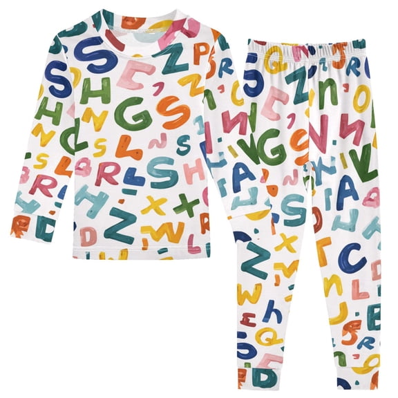 Pajama Lively and Cute Letters Cute Comfortable Cotton Two-piece Pajama Set