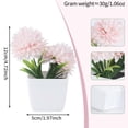 thumbnail image 3 of 1 Pc Fake Plant Small Artificial Green Plant Faux Flowers with Vase Fake Daisy Bouquet in Square White Plastic Vase Flowers for Table Decoration Farmhouse Floral Arrangement, 1.97"x4.72", Light Pink, 3 of 9