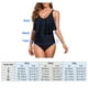 thumbnail image 5 of TFixol Traje de baño de una pieza para mujer con cuello en V profundo y drapeado floral, 5 of 6