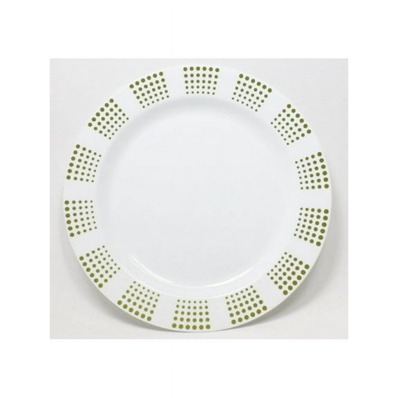 Empress 7" White w/ Gold Dot Border Salad Plastic Plates *Case of 120*