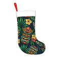 thumbnail image 2 of Salouo Tropical Tribe Mask Print Christmas Stockings,Large Xmas Stocking Set of 1 Holiday and Farmhouse Stocking for Christmas Holiday Party Decoration(17.7*11 Inch), 2 of 7