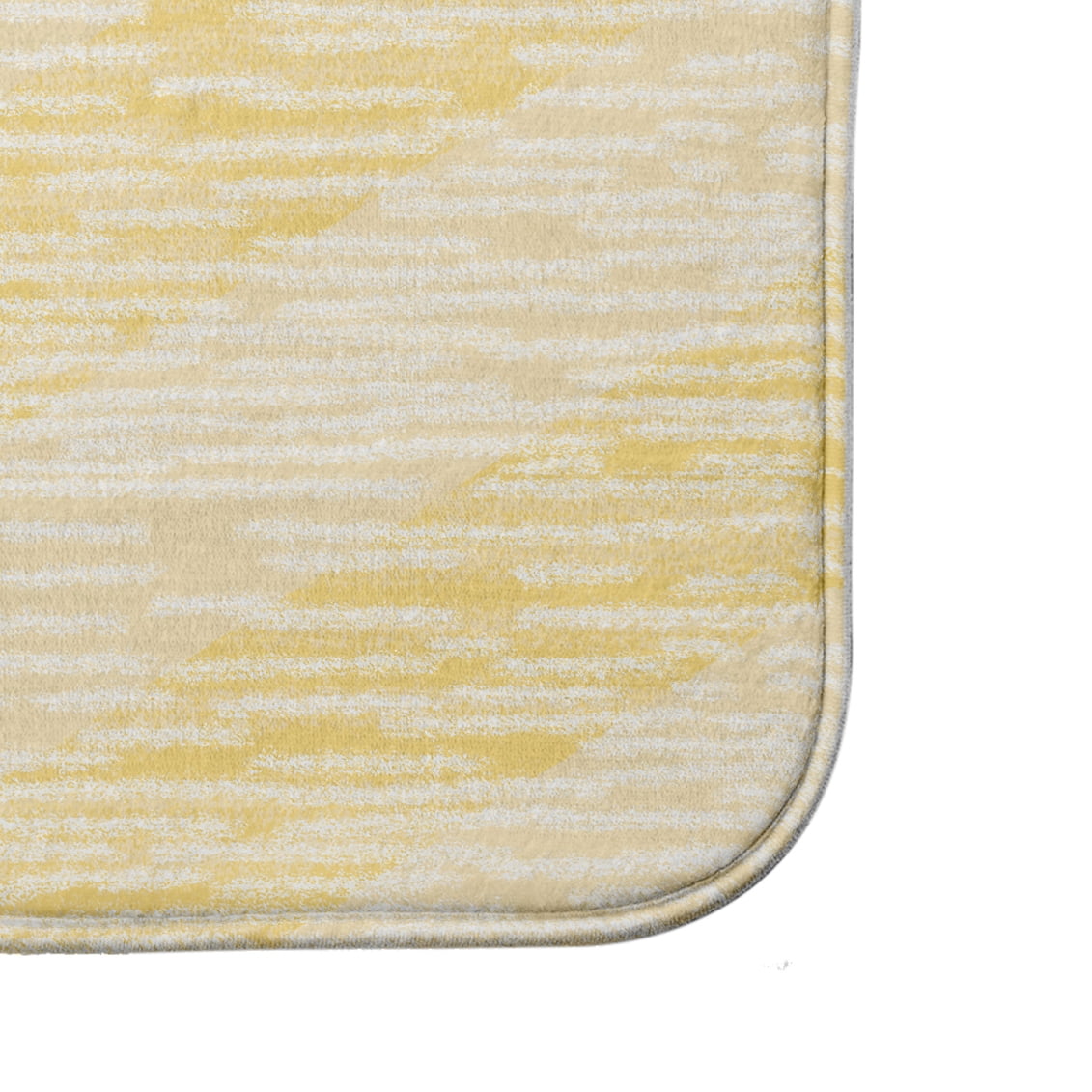 Simply Daisy 24" x 17" Plush Microfiber Yellow Marled Knit Stripe Bath Mat