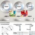 thumbnail image 4 of Designart "Tropical Palms: Blue & Grey Collage III" Coastal Starburst Round Wall Mirror - Coastal Oval Printed Decorative Mirror - Multiple Color Options, 4 of 5