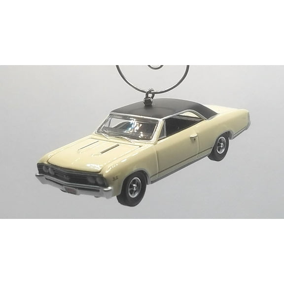 Christmas Ornament for 1967 Chevy Chevelle SS White/Black Roof