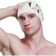 thumbnail image 3 of Wekity Swimming Cap Snowberry and Bird Chickadee Berries Unisex Adult Wekity Polyester, 3 of 4