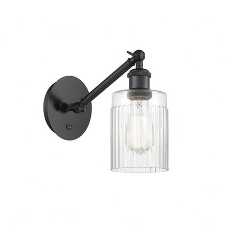 

317-1W-BK-G342-LED-Innovations Lighting-Caledonia - 1 Light Wall Sconce In Industrial Style-11.38 Inches Tall and 5.3 Inches Wide Matte Black Clear