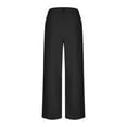 thumbnail image 4 of AINIYS Corduroy Pants Women High Waisted Wide Leg Pants Solid Business Casual Fall Winter Straight Loose Trousers with Pockets Black L, 4 of 8