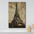 thumbnail image 2 of wall26 Canvas Print Wall Art Antique Wood Panel Eiffel Tower Paris Architecture &amp; Maps Landmarks Digital Art Modern Art Decorative Scenic Urban Bohemian for Living Room, Bedroom, Office - 16&quot, 2 of 5
