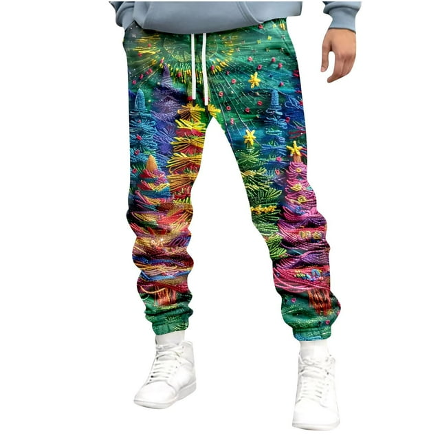Pantalones deportivos de longitud completa para hombre, pantalones de ejercicio para correr ajustados, pantalones para correr con cordón, pantalones estampados, pantalones para hombre