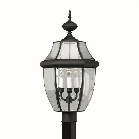 Forte Lighting - Cambridge - 3 Light Outdoor Post Lantern-24 Inches Tall and 12