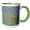 Green/White, variant on 3drose, Romantic Roses and Lavendar Flowers - Fields of Flowers, 11oz Two-tone Yellow Mug