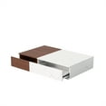 thumbnail image 3 of Yesurprise Modern Coffee Table, Rectangular Modern Style Coffee Table with 2 Storage Drawers, Retro End Table for Home, Office, Living Room, Waiting Room, 3 of 7