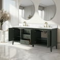 thumbnail image 2 of Vanity Art 72" Double Sink Bathroom Vanity Cabinet, Freestanding Storage Cabinet with Engineered Marble Top, Undermount Sinks, Drawer, and Shelve, 2 of 8