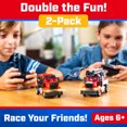 thumbnail image 2 of Force1 2.4GHz RC Mini Firefighter Truck Tank & Boom Firetruck, 2pk, 1:64 Scale, Vibrant LEDs Toys for Kids Boys & Girls Ages 6+, 2 of 7
