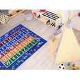 thumbnail image 2 of Ottomanson Jenny Collection Non-Slip Rubberback Educational Alphabet Design Kid's Area Runner Rug, Blue, 2 of 7