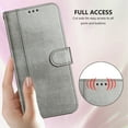 thumbnail image 4 of Wallet Case for Motorola Moto G Stylus 5G 2025, Short Strap PU Leather Case, PU Leather Kickstand Magnetic Folio Cover for Moto G Stylus 5G 2025 with Card Holder, Support Wireless Charging - Gray, 4 of 9