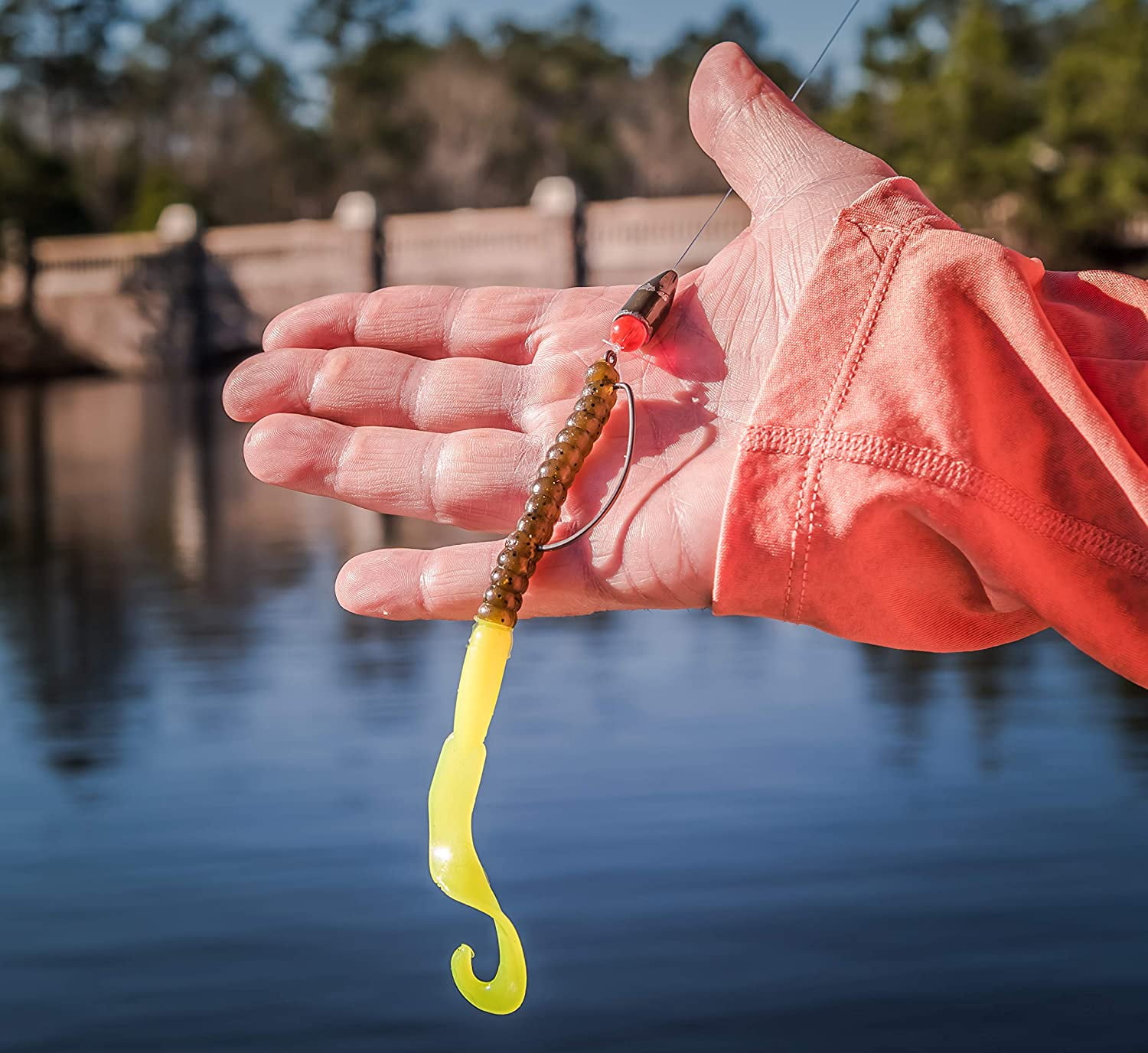 (2 pack) Berkley PowerBait® Power Worm Fishing Bait, Blue Fleck, 7in