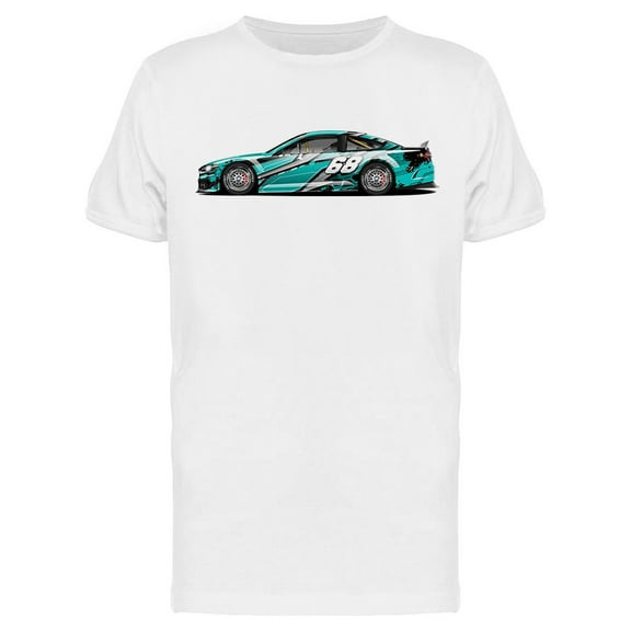 Blue Race Car T-Shirt Men -Image by Shutterstock, Male x-Large