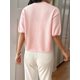 thumbnail image 4 of Suéteres de Verano para Mujer, de Corta, Cuello Redondo, Ligeros, Holgados, Elegantes, Informales, Tipo Blusa Rosa XL, 4 of 8