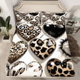 thumbnail image 2 of Homewish Valentine's Day 4pcs Bed Sheets for Children Teens Girls,Leopard Cheetah Print King Sheets,Abstract Animal Print Super Cozy Sheet Set,Luxury Bedroom Decor, 2 of 7
