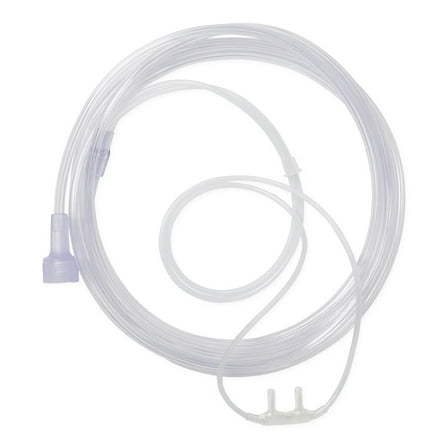 Medline Soft Touch Nasal Oxygen Cannula, Universal Connector, 7 Ft Tubing, Adult Size, Pack of 5